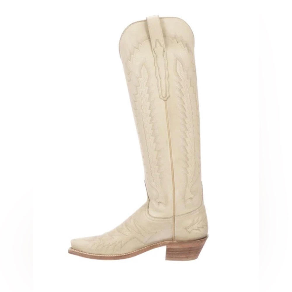 Lucchese Priscilla Boots, Glitz Cream Goat